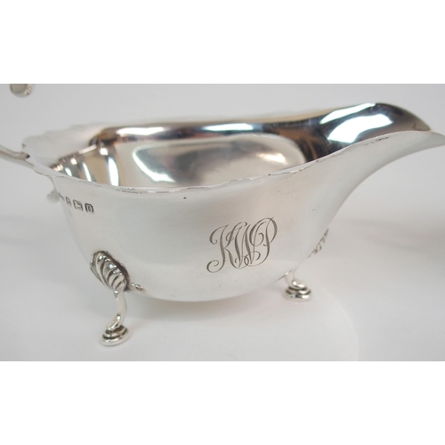 213 - A PAIR OF SILVER SAUCE BOATS