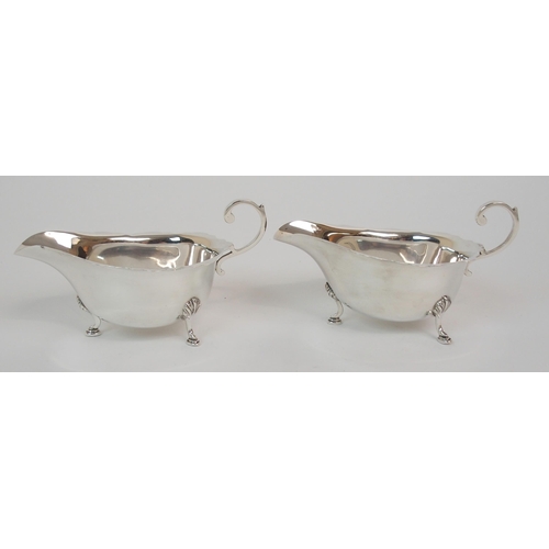 213 - A PAIR OF SILVER SAUCE BOATS