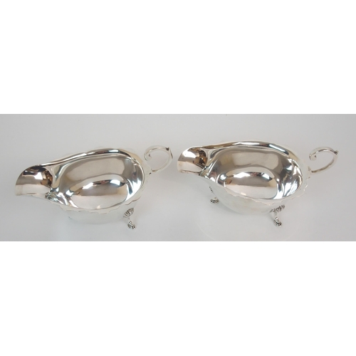 213 - A PAIR OF SILVER SAUCE BOATS