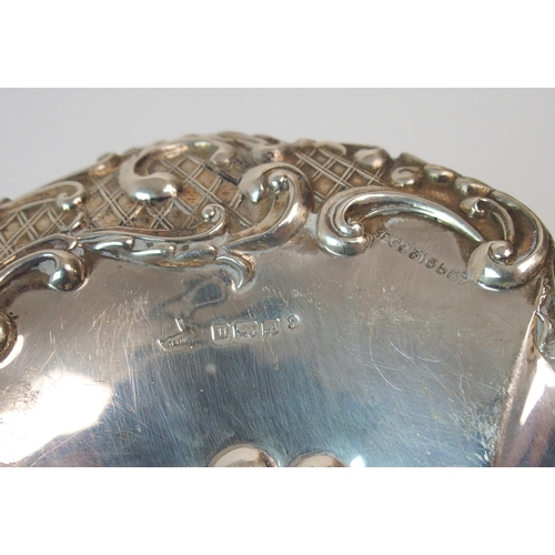 216 - A CASED PAIR OF SILVER BUTTER DISHES