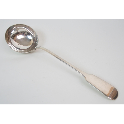 225 - A 19TH CENTURY SILVER SOUP LADLE