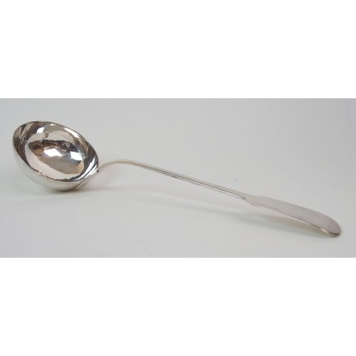 225 - A 19TH CENTURY SILVER SOUP LADLE