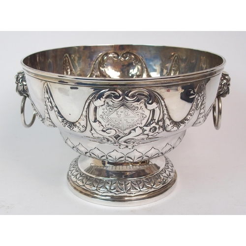 228 - *WITHDRAWN* A GEORGE IV SILVER PUNCH BOWL