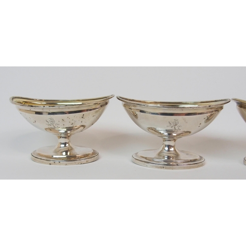 230 - A SET OF FOUR GEORGE III SILVER SALTS