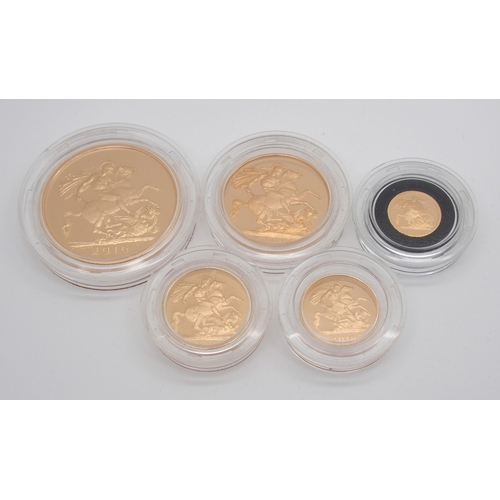 263 - A SOVEREIGN 2016 FIVE GOLD PROOF COIN SET