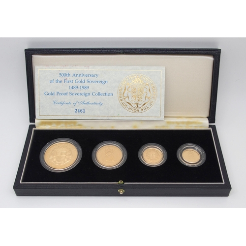272 - A ROYAL MINT GOLD FOUR COIN PROOF SET 1989