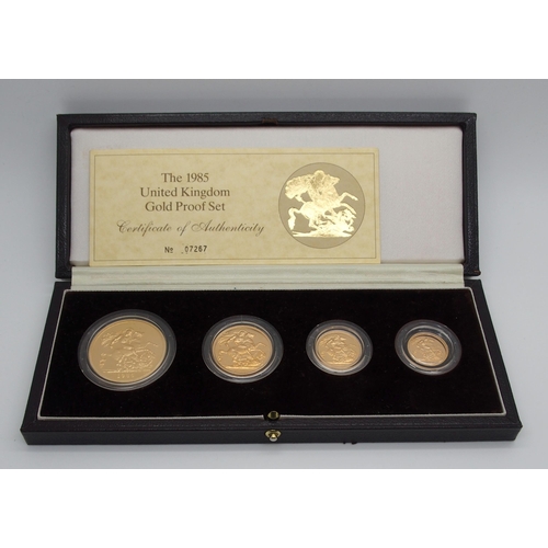 273 - A ROYAL MINT UNITED KINGDOM GOLD PROOF FOUR COIN SET  1985