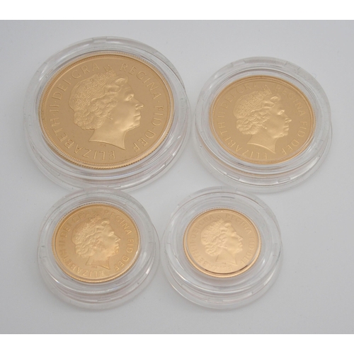 274 - A ROYAL MINT UNITED KINGDOM GOLD PROOF FOUR-COIN SET 2005