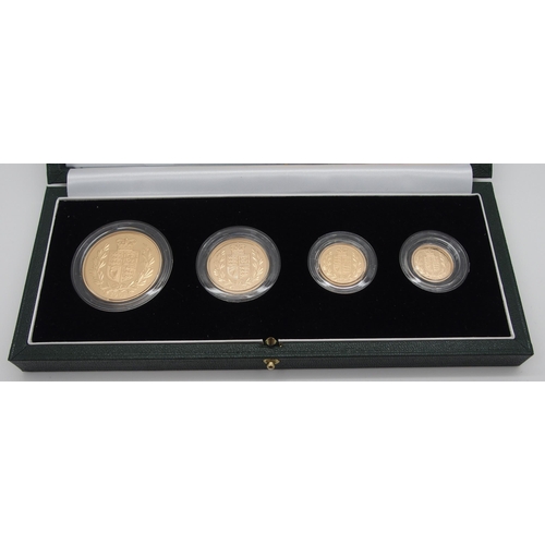 276 - A ROYAL MINT UNITED KINGDOM GOLD PROOF FOUR COIN SET 2002