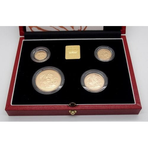 281 - A ROYAL MINT UNITED KINGDOM GOLD PROOF FOUR COIN SET  2000