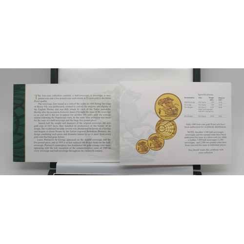 282 - A ROYAL MINT UNITED KINGDOM GOLD PROOF FOUR COIN SET  2001