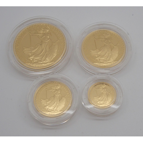 285 - A ROYAL MINT BRITANNIA GOLD PROOF FOUR COIN SET  2000