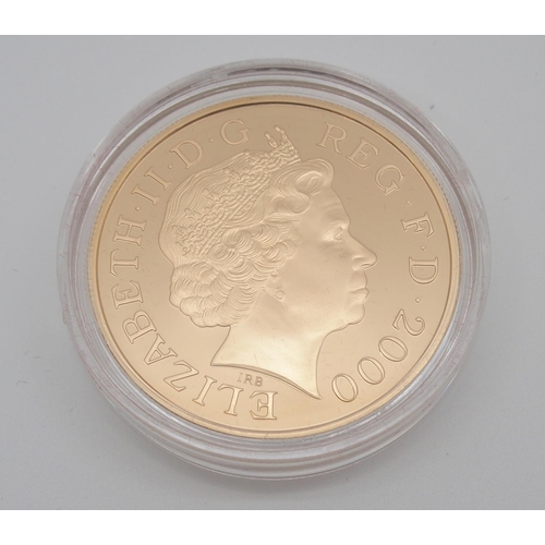 298 - A ROYAL MINT QUEEN MOTHER'S CENTENARY YEAR �5 GOLD PROOF COIN