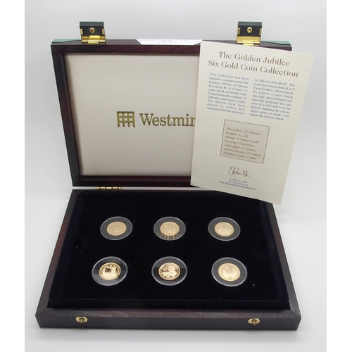 302 - A WESTMINSTER GOLDEN JUBILEE SIX GOLD COIN SET