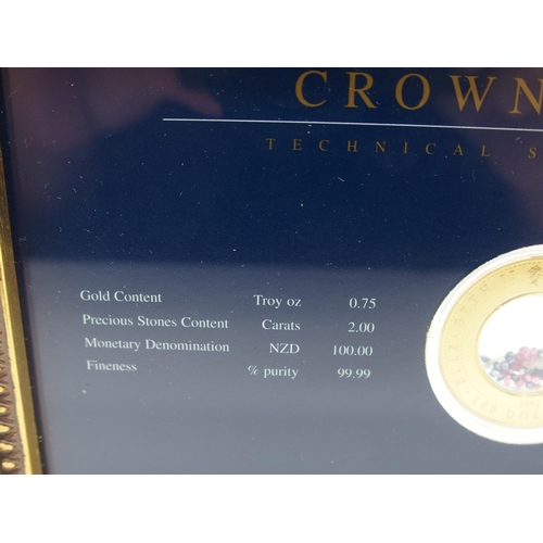 303 - A PERTH MINT CROWN JEWELS 100 N.Z DOLLAR GOLD PROOF COIN