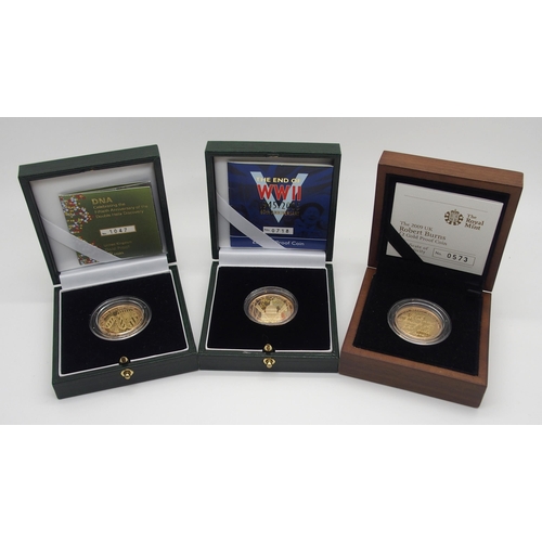 305 - THREE ROYAL MINT GOLD PROOF �2 COINS