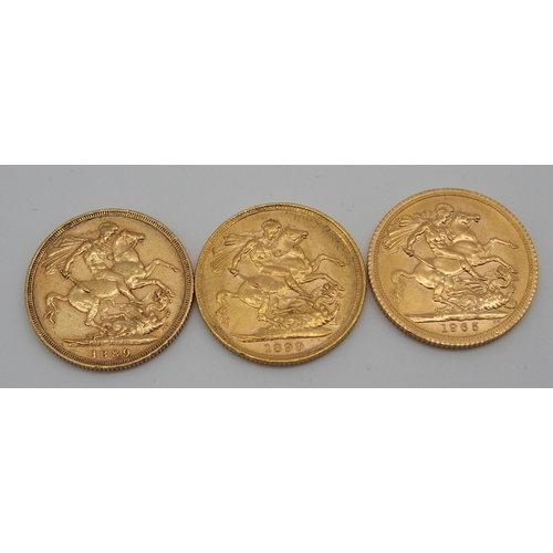 312 - SIX GOLD FULL SOVEREIGNS