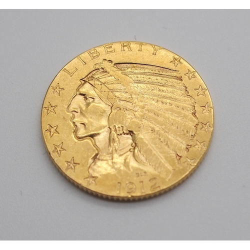 315 - A WESTMINSTER 1912 US HALF EAGLE FIVE DOLLAR GOLD COIN