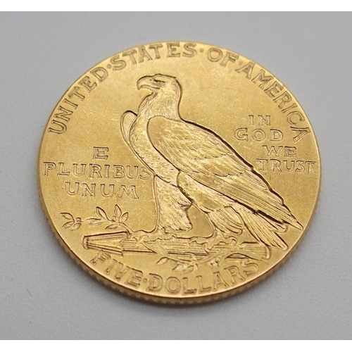 315 - A WESTMINSTER 1912 US HALF EAGLE FIVE DOLLAR GOLD COIN