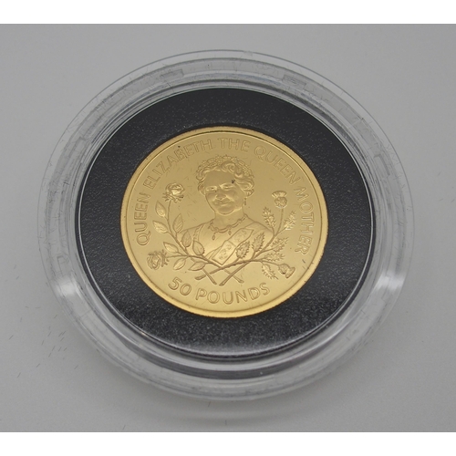 317 - A 1998 GUERNSEY GOLD PROOF �50 COIN