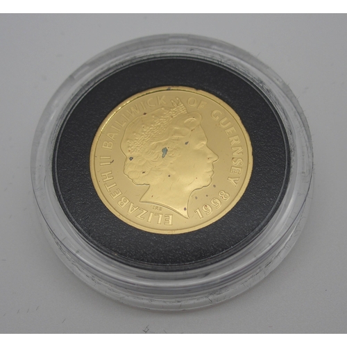 317 - A 1998 GUERNSEY GOLD PROOF �50 COIN