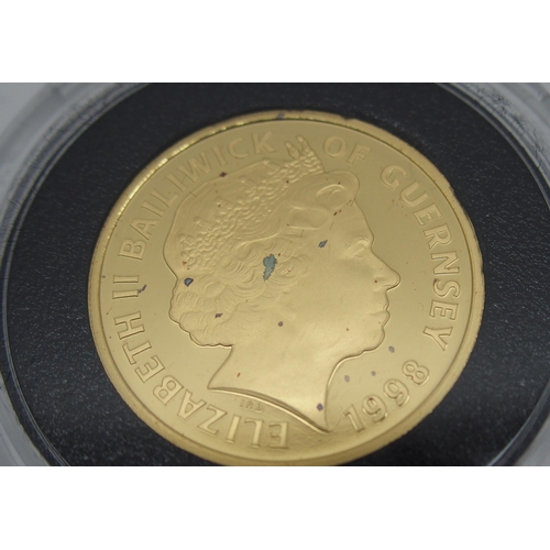 317 - A 1998 GUERNSEY GOLD PROOF �50 COIN