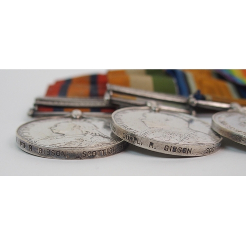 351 - A GROUP OF SIX MEDALS TO 6339 R GIBSON  SCOTTISH RIFLES