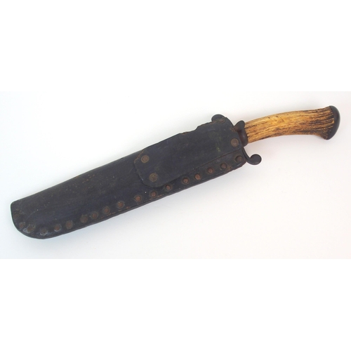 354 - A 19TH CENTURY BOWIE STYLE KNIFE