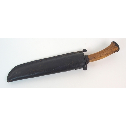 354 - A 19TH CENTURY BOWIE STYLE KNIFE