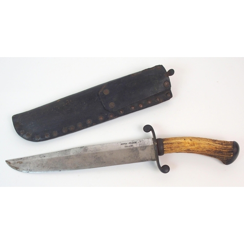 354 - A 19TH CENTURY BOWIE STYLE KNIFE