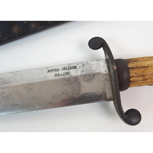 354 - A 19TH CENTURY BOWIE STYLE KNIFE