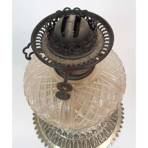 573 - A VICTORIAN OIL LAMP