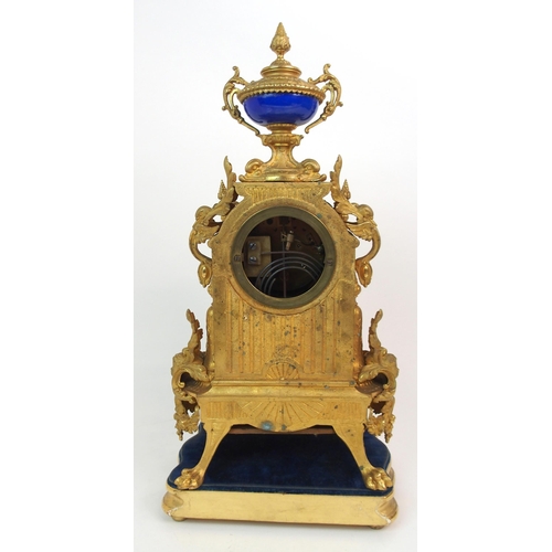 575 - A FRENCH 19TH CENTURY GILT METAL CLOCK