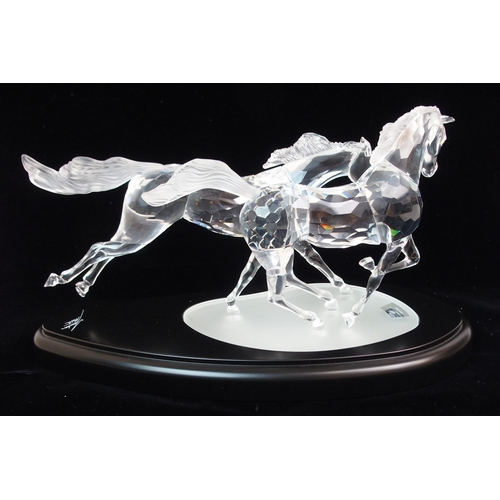 577 - A SWAROVSKI SILVER CRYSTAL GROUP 'THE WILD HORSES'