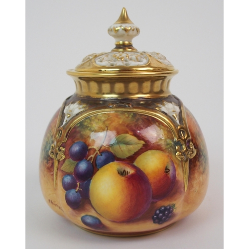 598 - A ROYAL WORCESTER POT POURRI POT AND COVER