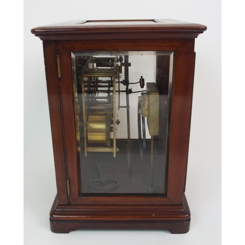 606 - A VICTORIAN MAHOGANY MANTLE CLOCK