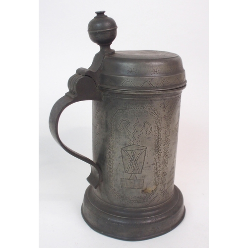 615 - A KAYSERZINN PEWTER EWER