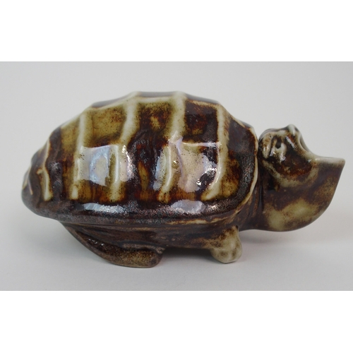 617 - A MARTIN BROTHERS STONEWARE TORTOISE INKWELL