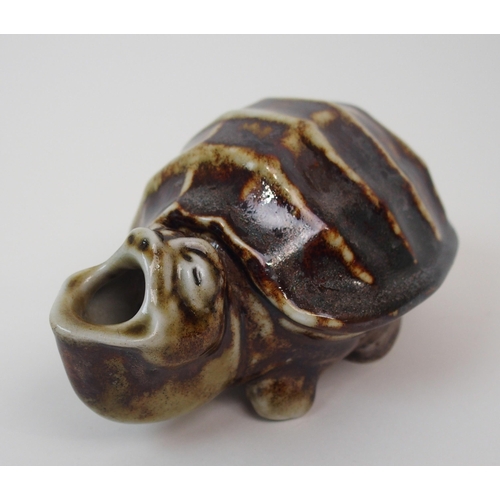 617 - A MARTIN BROTHERS STONEWARE TORTOISE INKWELL