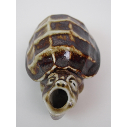 617 - A MARTIN BROTHERS STONEWARE TORTOISE INKWELL