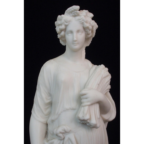 621 - A PAIR OF PARIAN CLASSICAL FIGURES OF GODDESSES