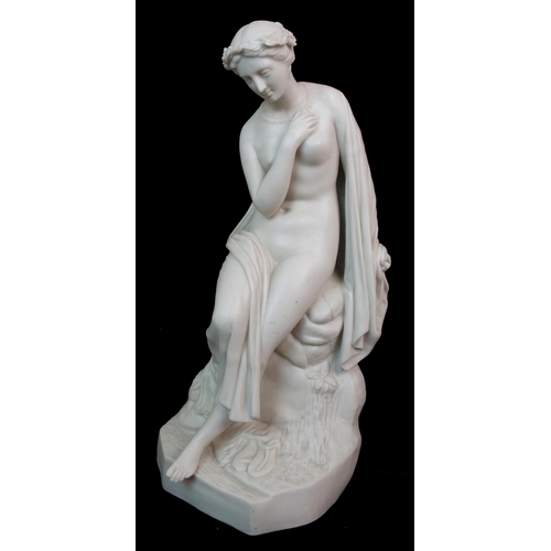 622 - A PARIAN FIGURE OF A SCANTILY CLAD WOMAN