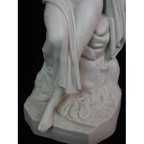 622 - A PARIAN FIGURE OF A SCANTILY CLAD WOMAN