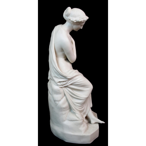 622 - A PARIAN FIGURE OF A SCANTILY CLAD WOMAN