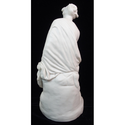 622 - A PARIAN FIGURE OF A SCANTILY CLAD WOMAN