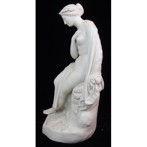 622 - A PARIAN FIGURE OF A SCANTILY CLAD WOMAN