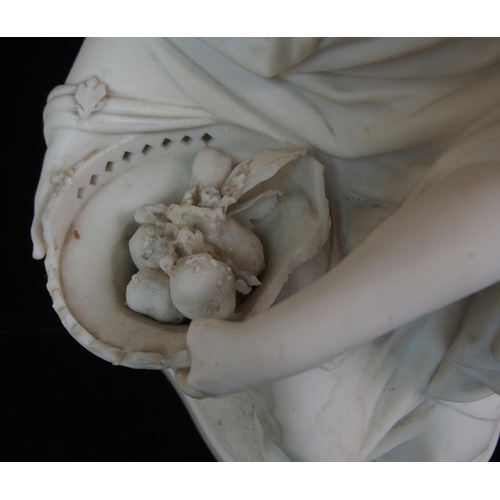 626 - A PARIAN FIGURE OF A KNEELING VEILED WOMAN