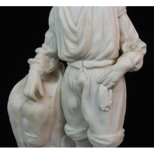 629 - A PARIAN FIGURE OF A MAN TITLED WOODMAN