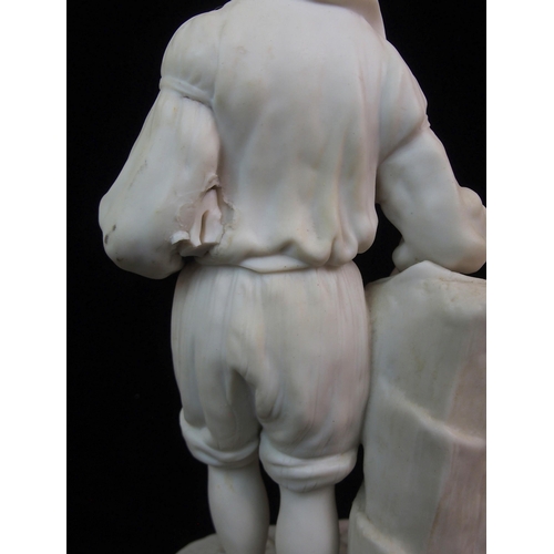 629 - A PARIAN FIGURE OF A MAN TITLED WOODMAN