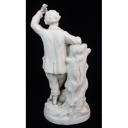 629 - A PARIAN FIGURE OF A MAN TITLED WOODMAN